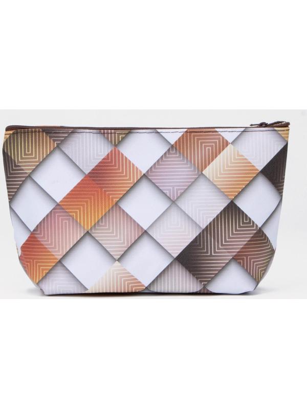 Косметичка на молнии, цвет коричневый