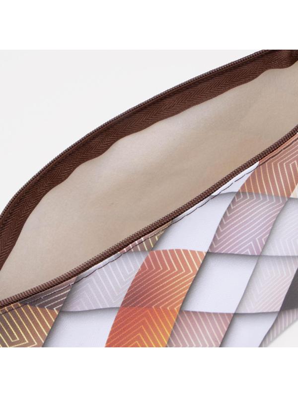 Косметичка на молнии, цвет коричневый