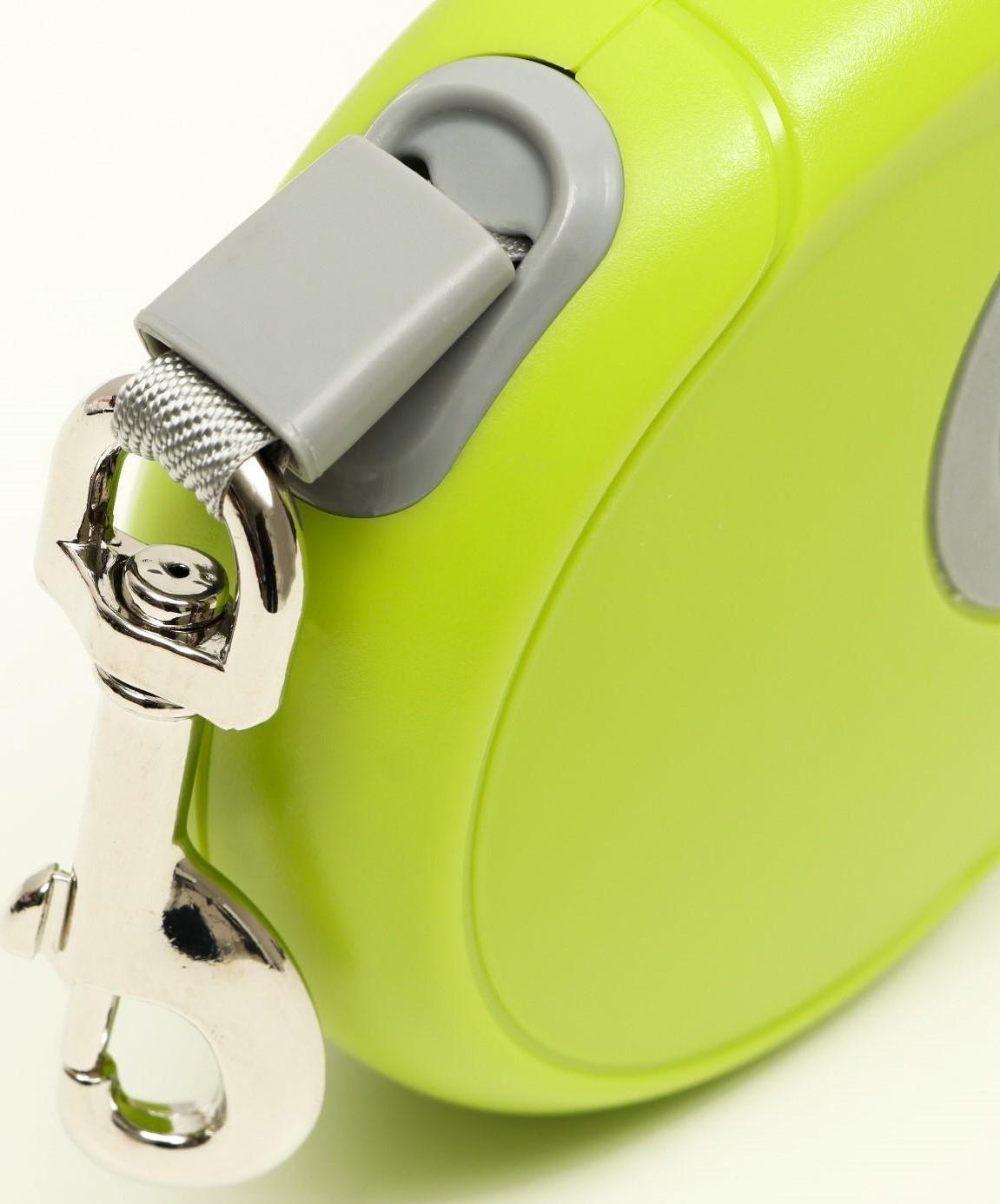 Рулетка DIIL, 5 м, до 40 кг, лента, прорезиненная ручка, зелёная с серым