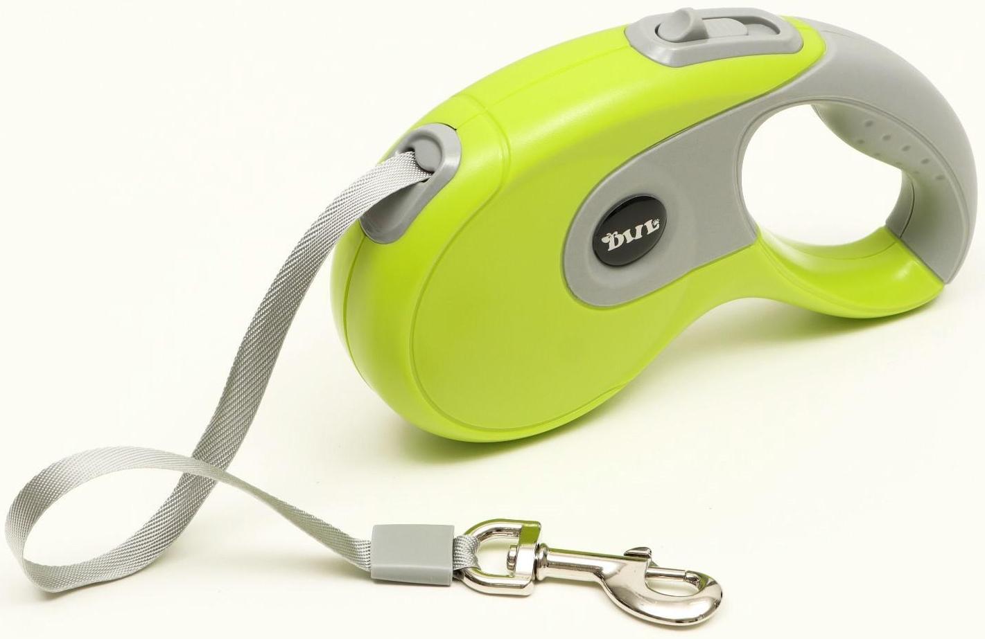 Рулетка DIIL, 5 м, до 40 кг, лента, прорезиненная ручка, зелёная с серым