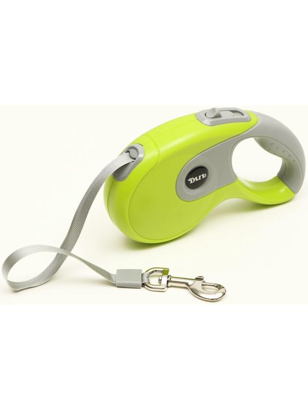 Рулетка DIIL, 5 м, до 40 кг, лента, прорезиненная ручка, зелёная с серым