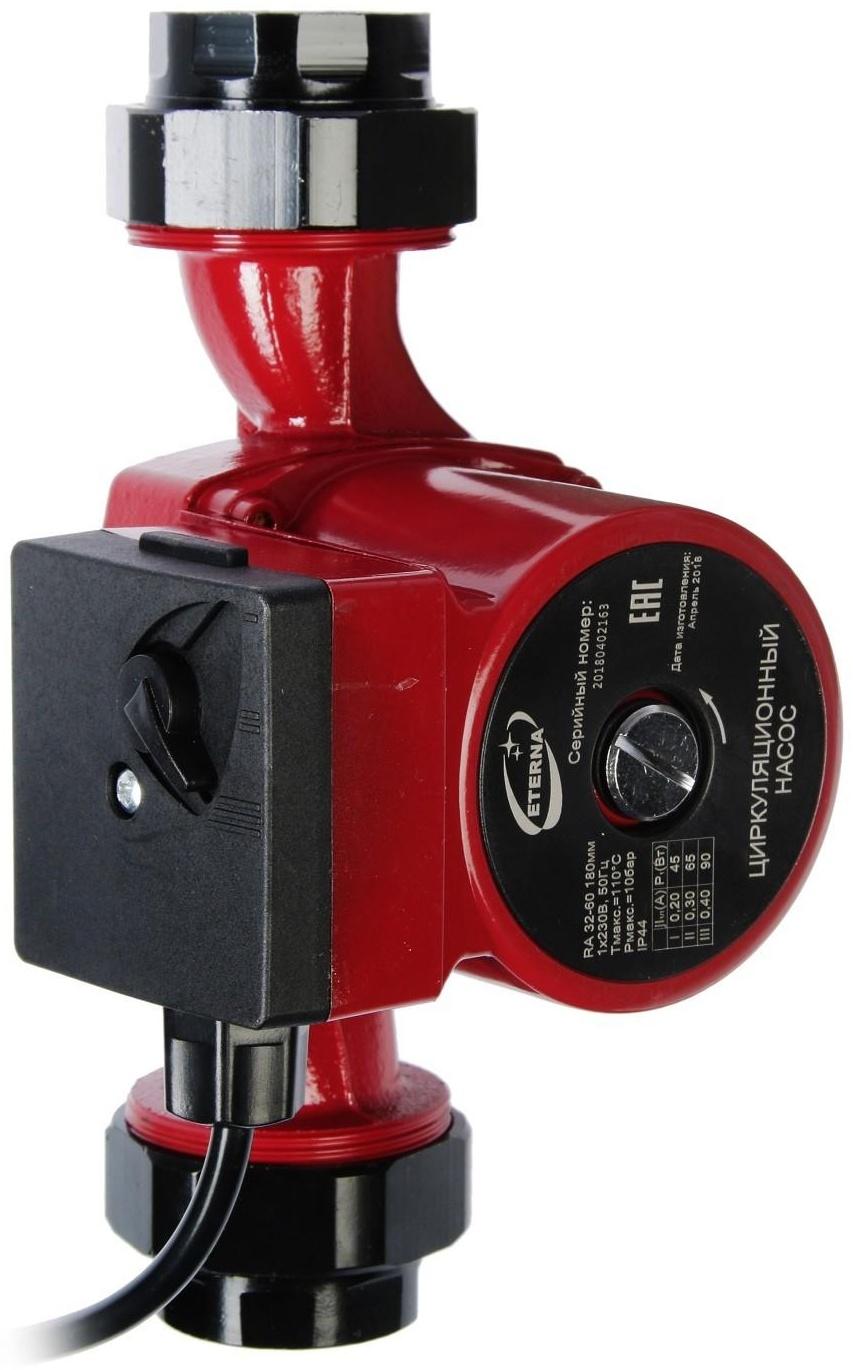 Насос циркуляционный ETERNA RА 32-60, напор 6 м, 72 л/мин, кабель 1.5 м, 45/65/90 Вт