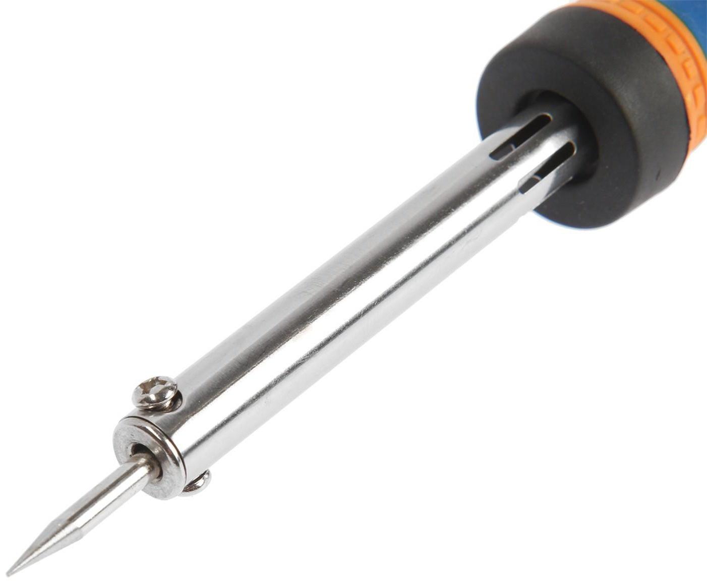 Паяльник ТУНДРА, двухкомпонентная рукоятка, долговечное жало, 30 Вт, 220 В