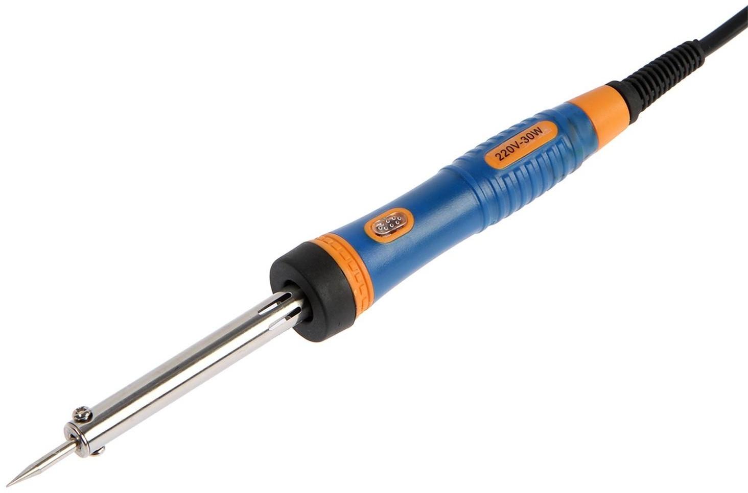 Паяльник ТУНДРА, двухкомпонентная рукоятка, долговечное жало, 30 Вт, 220 В