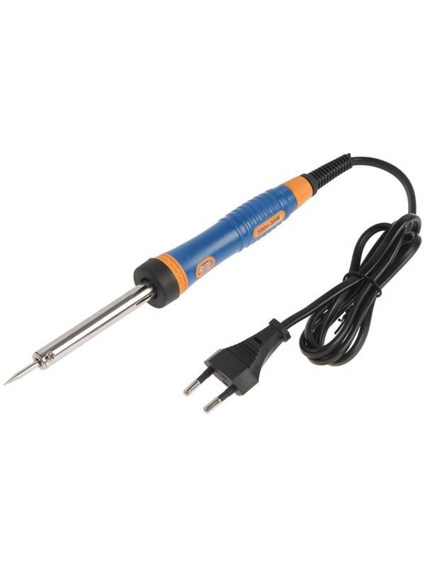 Паяльник ТУНДРА, двухкомпонентная рукоятка, долговечное жало, 30 Вт, 220 В