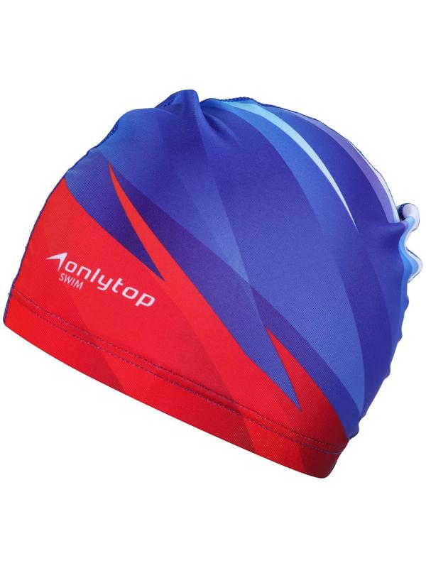 Шапочка для плавания взрослая ONLYTOP Swim, тканевая, обхват 54-60 см