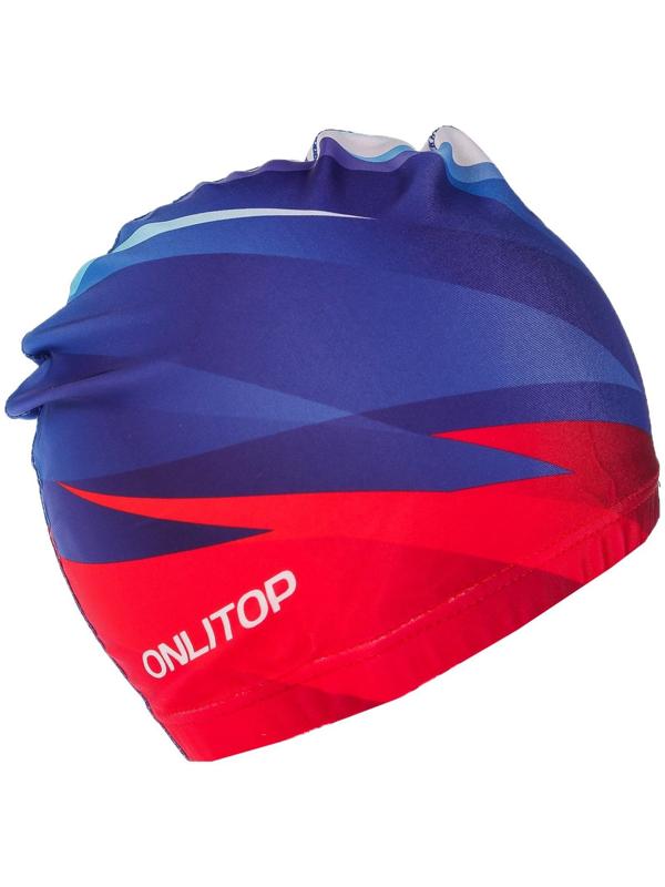 Шапочка для плавания взрослая ONLYTOP Swim, тканевая, обхват 54-60 см
