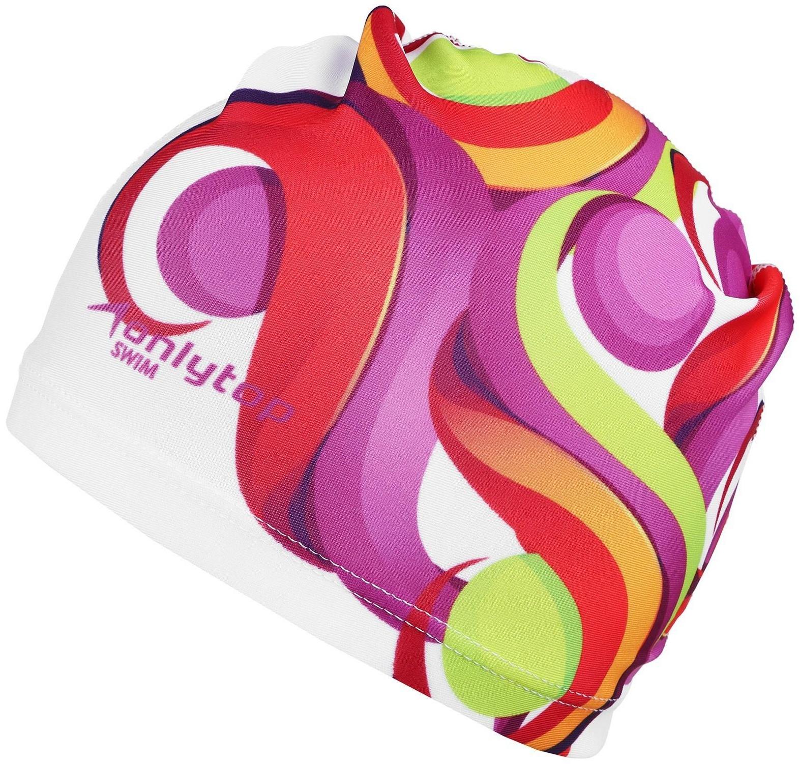 Шапочка для плавания взрослая ONLYTOP Swim, тканевая, обхват 54-60 см