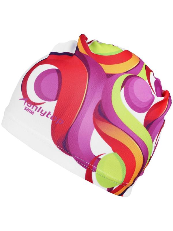 Шапочка для плавания взрослая ONLYTOP Swim, тканевая, обхват 54-60 см