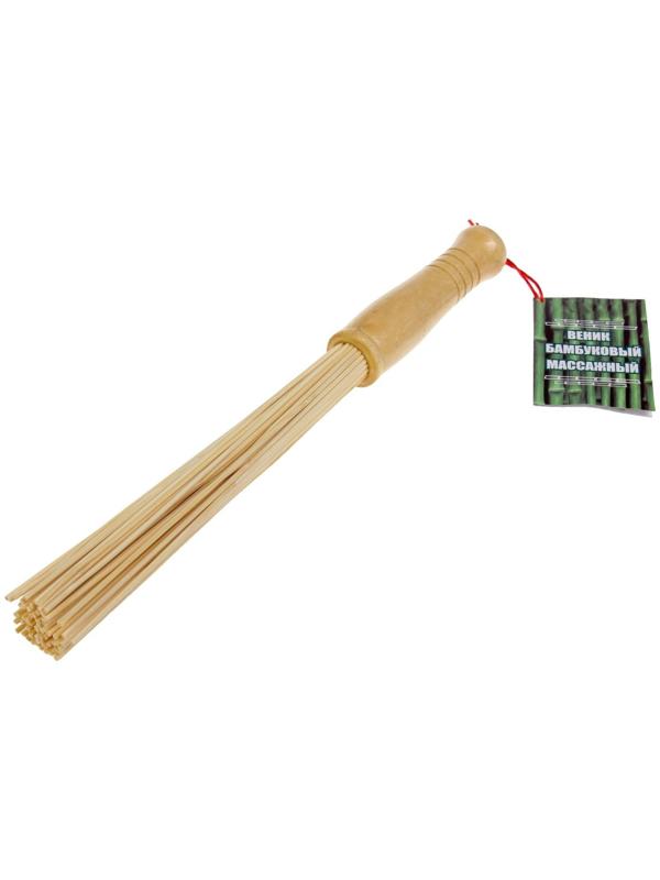 Веник массажный для бани бамбуковый, малый