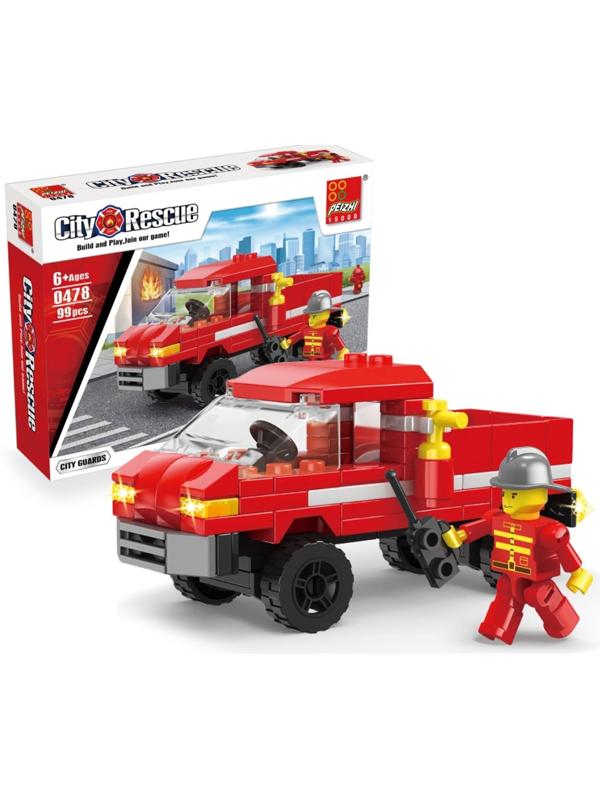 Конструктор «Пожарная Команда», 99 деталей
