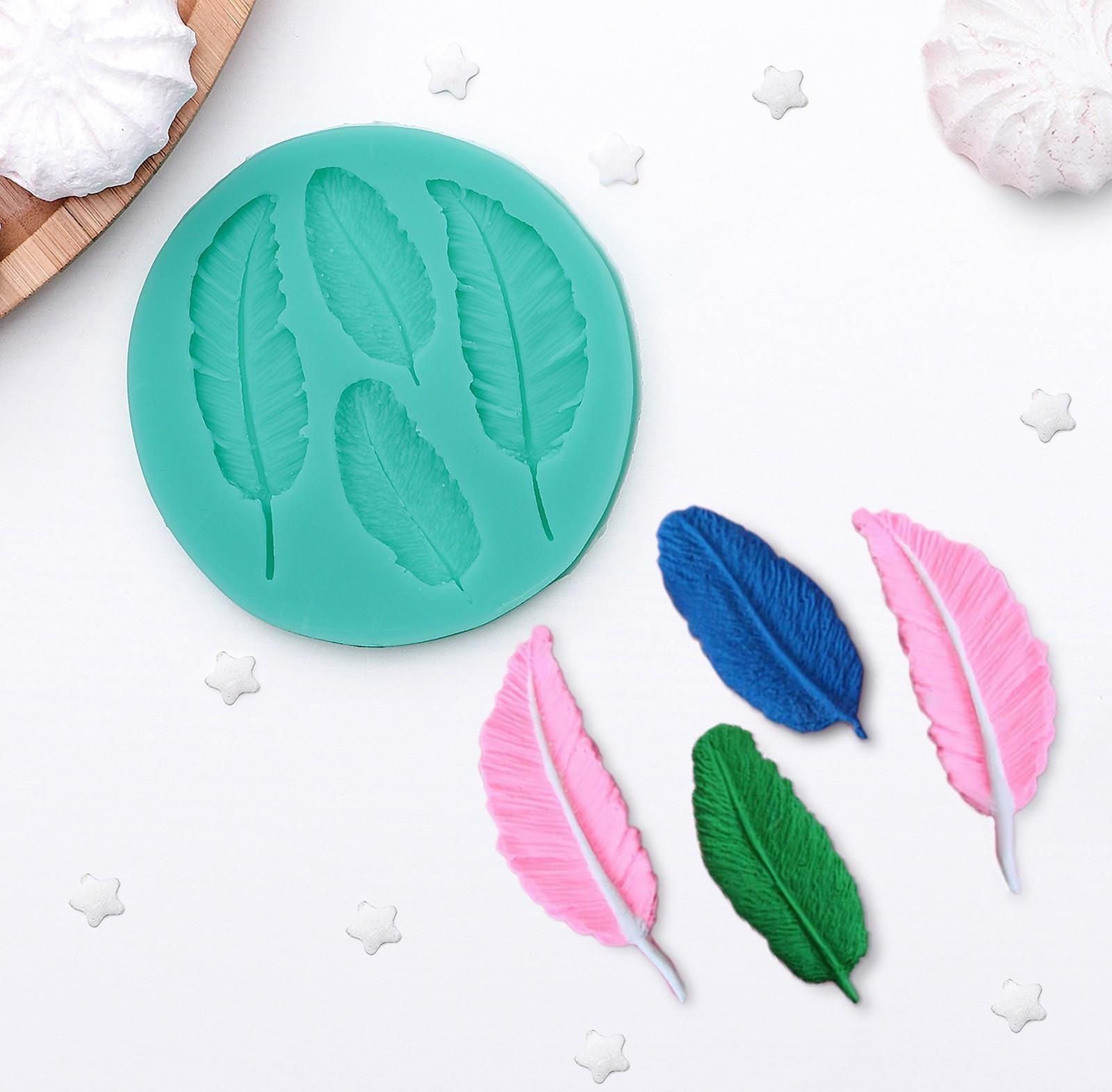 Молд «Пёрышко», 9×8,6 см, цвет МИКС