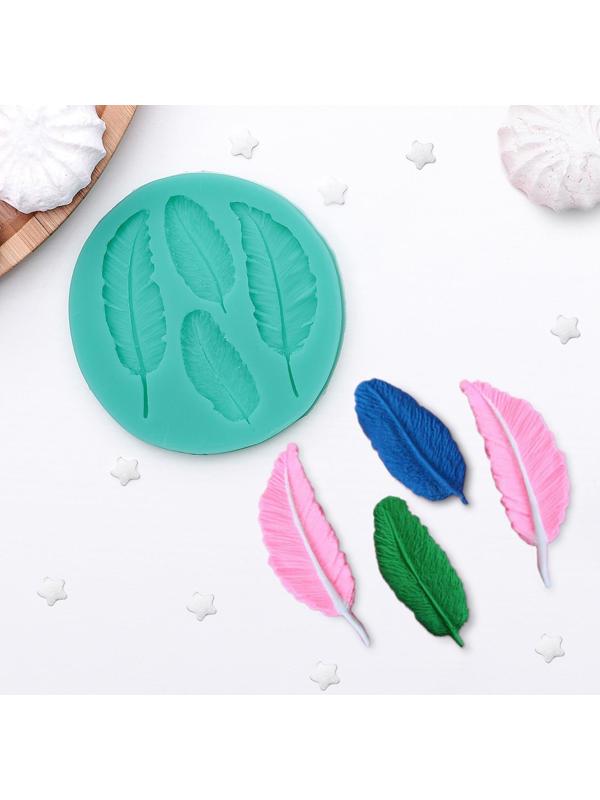 Молд «Пёрышко», 9×8,6 см, цвет МИКС