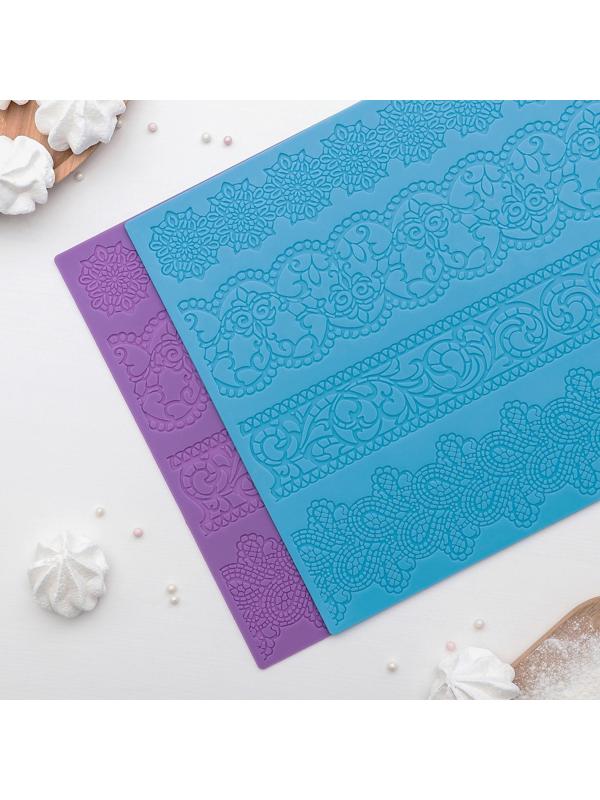 Коврик для айсинга силиконовый Доляна «Восхищение», 39×29,5 см, цвет МИКС