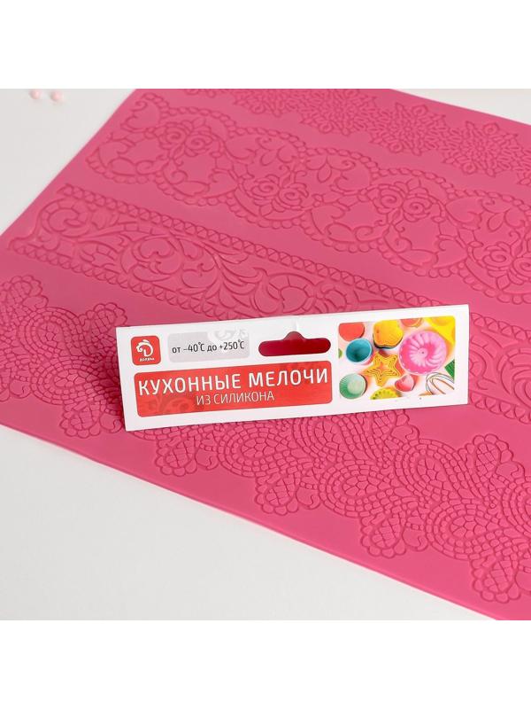 Коврик для айсинга силиконовый Доляна «Восхищение», 39×29,5 см, цвет МИКС