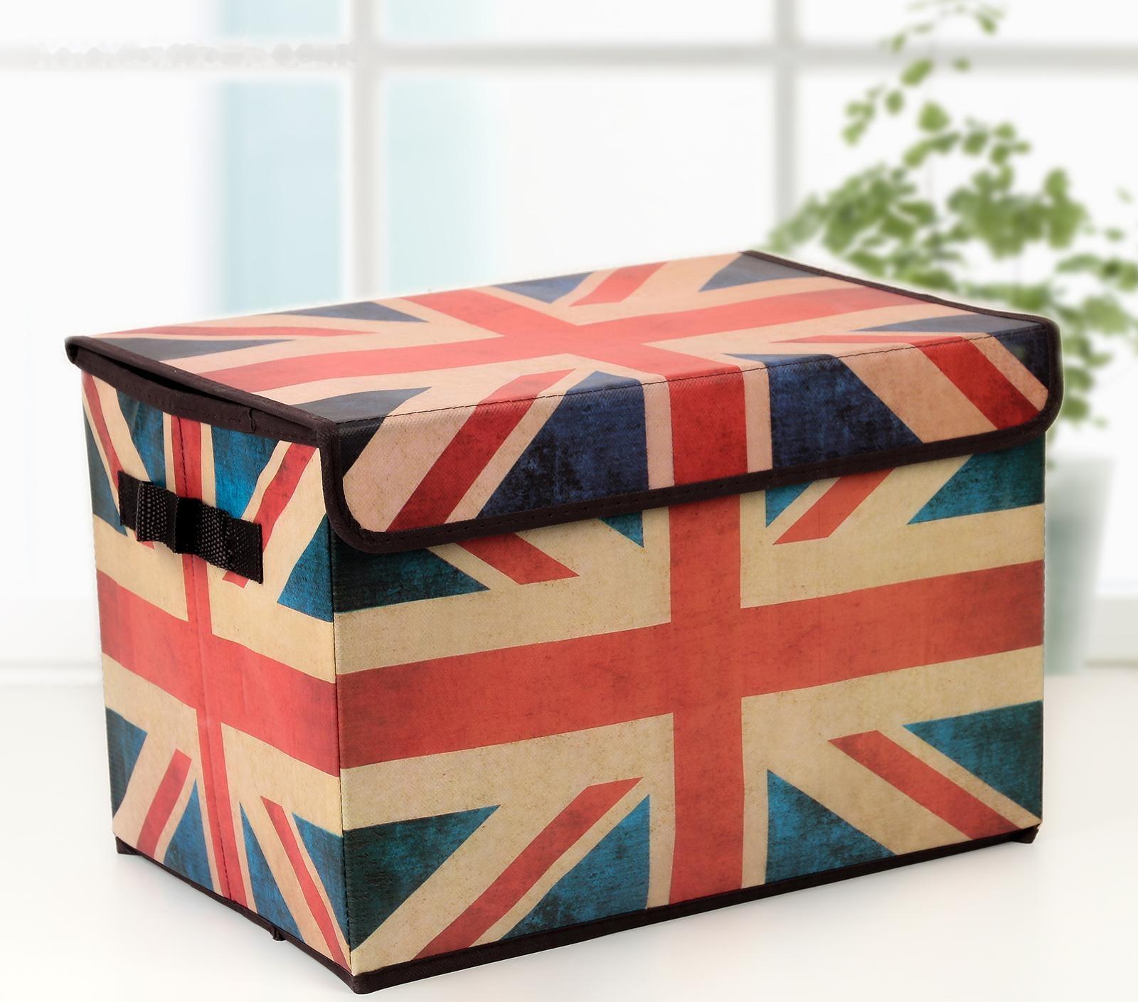 Короб стеллажный для хранения с крышкой «Страны», 38×25×25 см, дизайн МИКС