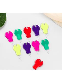 Нитевдеватель с лезвием, 10 шт, цвет разноцветный