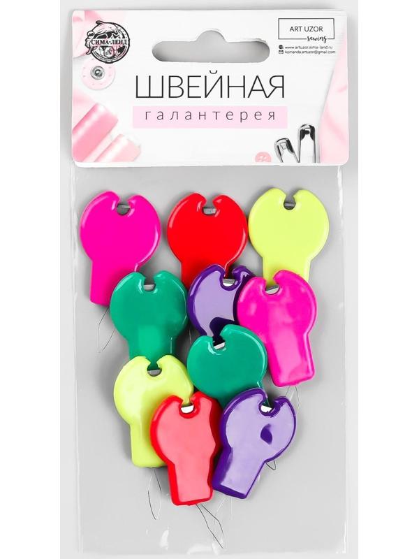Нитевдеватель с лезвием, 10 шт, цвет разноцветный