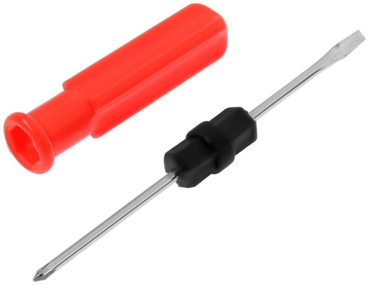 Отвертка комбинированная ЛОМ, 2 в 1, пластиковая рукоятка, PH0/SL3 х 60 мм