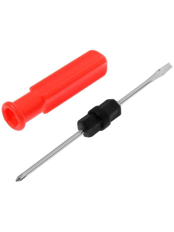 Отвертка комбинированная ЛОМ, 2 в 1, пластиковая рукоятка, PH0/SL3 х 60 мм