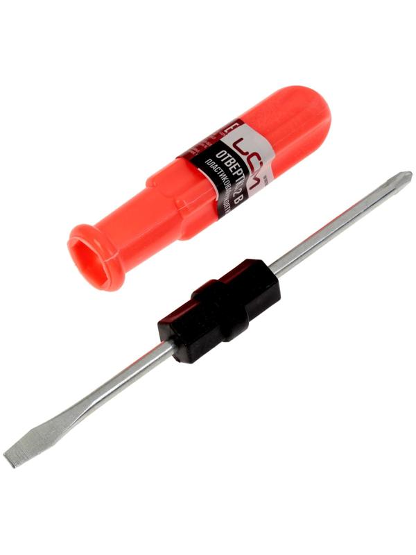 Отвертка комбинированная ЛОМ, 2 в 1, пластиковая рукоятка, PH1/SL5 х 70 мм