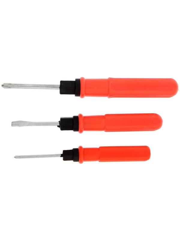 Набор отверток ЛОМ, 2 в 1, PH0/SL3 х 60 мм, PH1/SL5 х 70 мм, PH2/SL6 х 75 мм, 3 шт.