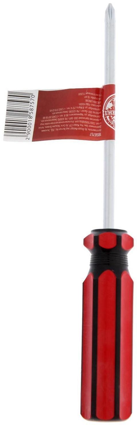 Отвертка крестовая ЛОМ, пластиковая рукоятка, PH2 х 100 мм