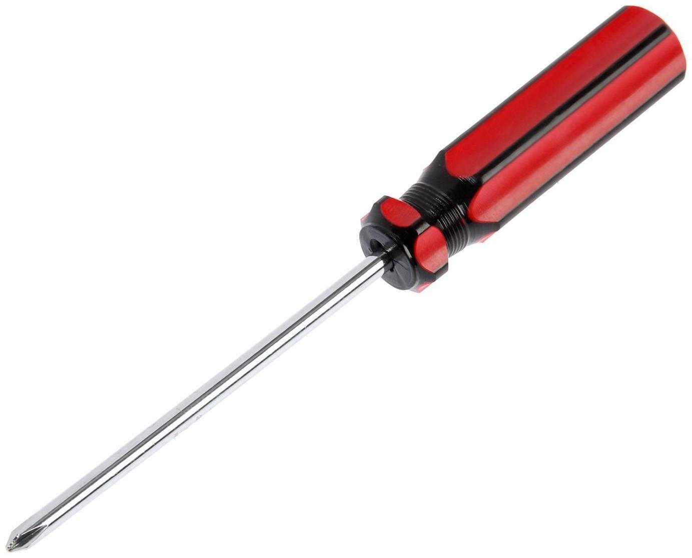 Отвертка крестовая ЛОМ, пластиковая рукоятка, PH2 х 100 мм