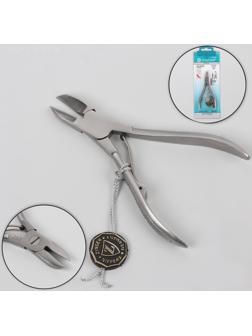 Кусачки педикюрные, 11 см, длина лезвия - 16 мм, на блистере, цвет матовый серебристый, ME-45-D(FD)
