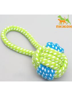 Мячик из каната с ручкой, шарик 5 см, до 30 г, микс цветов