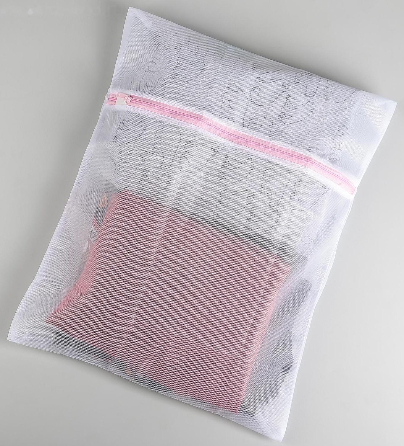 Мешок для стирки белья Доляна, 40×50 см, мелкая сетка, цвет МИКС