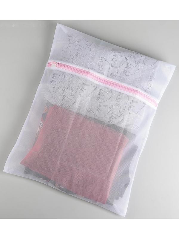 Мешок для стирки белья Доляна, 40×50 см, мелкая сетка, цвет МИКС