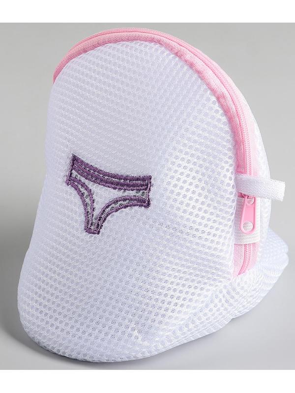 Мешок для стирки нижнего белья Доляна, 20×20×20 см, трёхслойный, крупная сетка, цвет МИКС