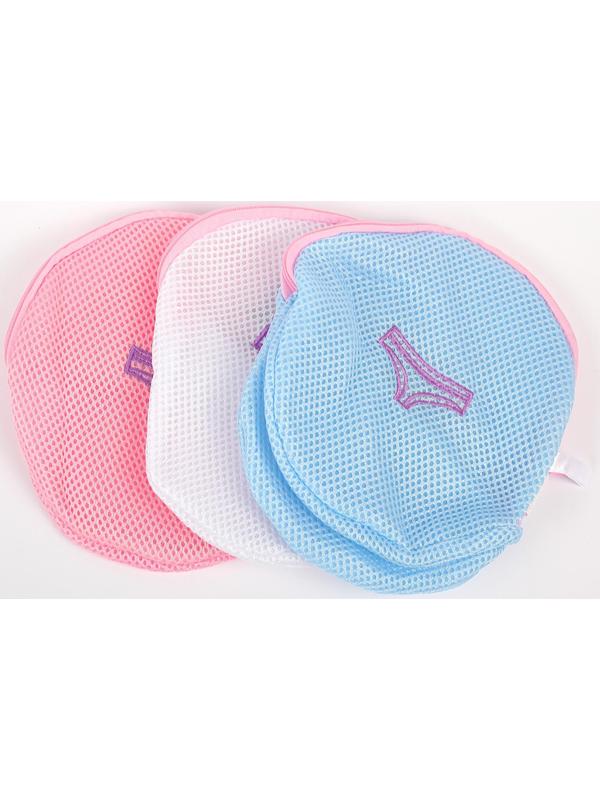 Мешок для стирки нижнего белья Доляна, 20×20×20 см, трёхслойный, крупная сетка, цвет МИКС