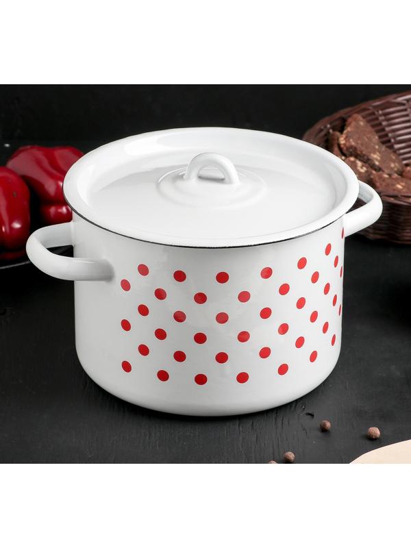 Кастрюля, 4,5 л, индукция, рисунок МИКС, цвет белый