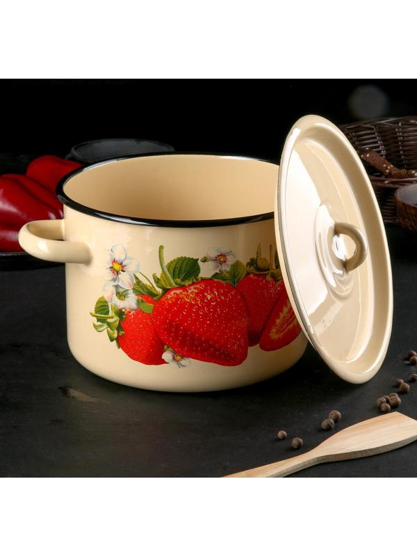 Кастрюля, 4,5 л, индукция, рисунок МИКС, цвет белый