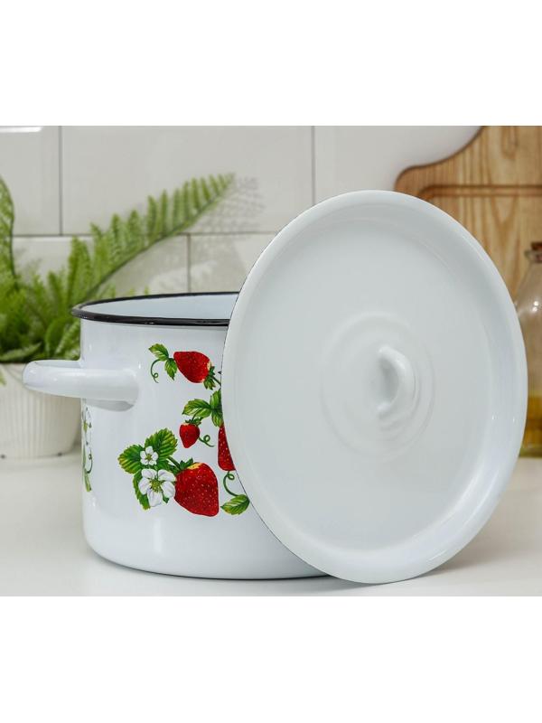 Кастрюля, 4,5 л, индукция, рисунок МИКС, цвет белый