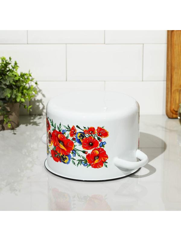 Кастрюля «Маки. Мечта», 4,5 л, индукция, цвет белый