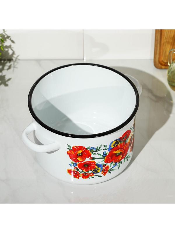 Кастрюля «Маки. Мечта», 4,5 л, индукция, цвет белый