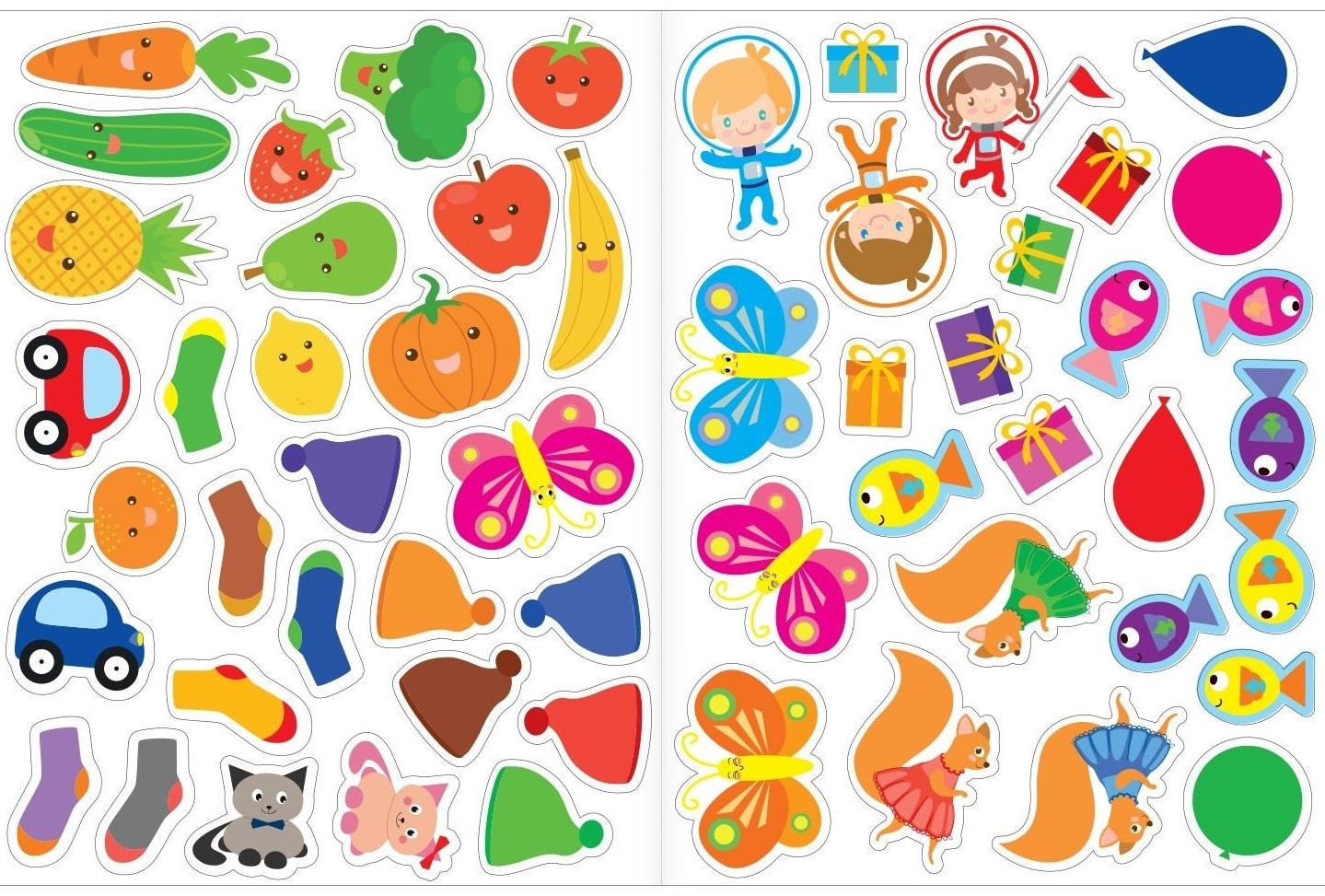 Наклейки обучающие «Изучаем цвета», 12 стр.