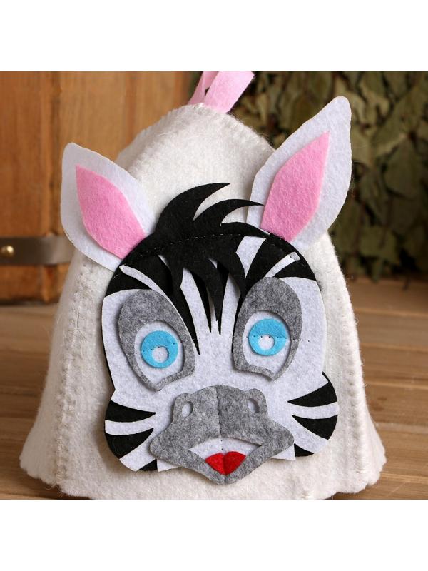 Шапка для бани с детской аппликацией 