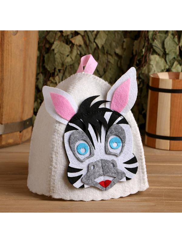 Шапка для бани с детской аппликацией 