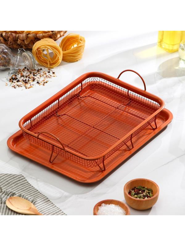 Противень «Прима. Гриль», 35×25 см, с решёткой, антипригарное покрытие, цвет коричневый