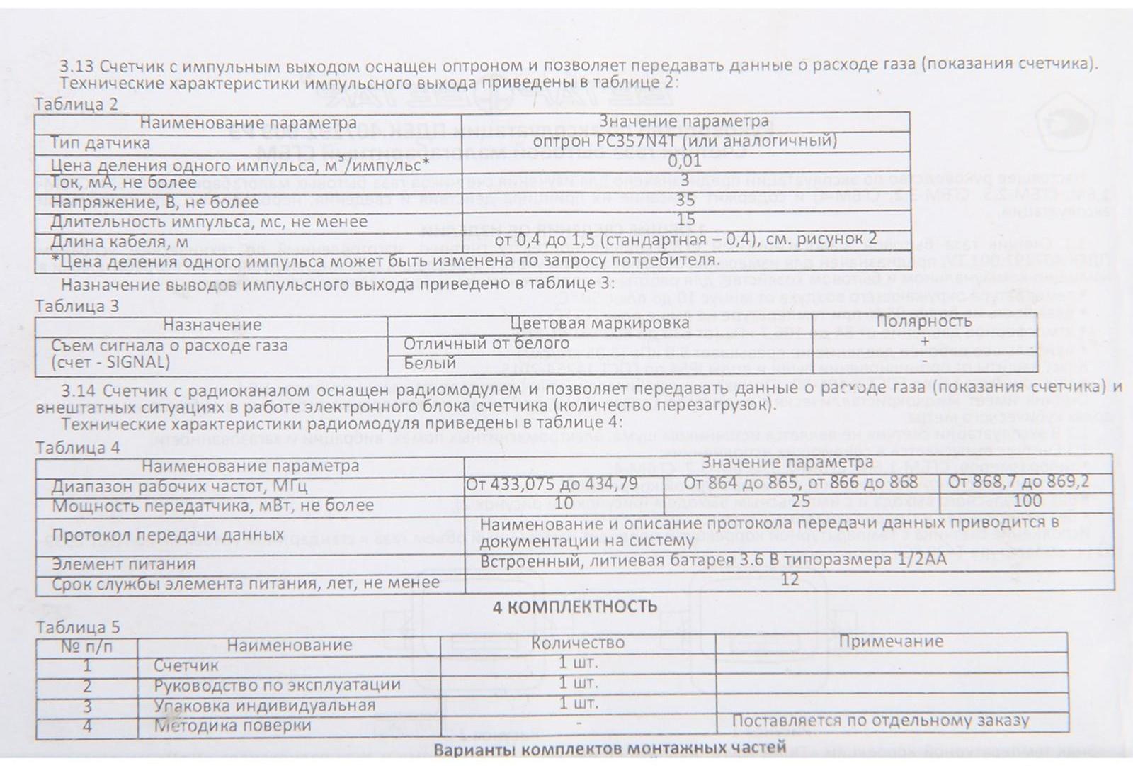 Счетчик газа 