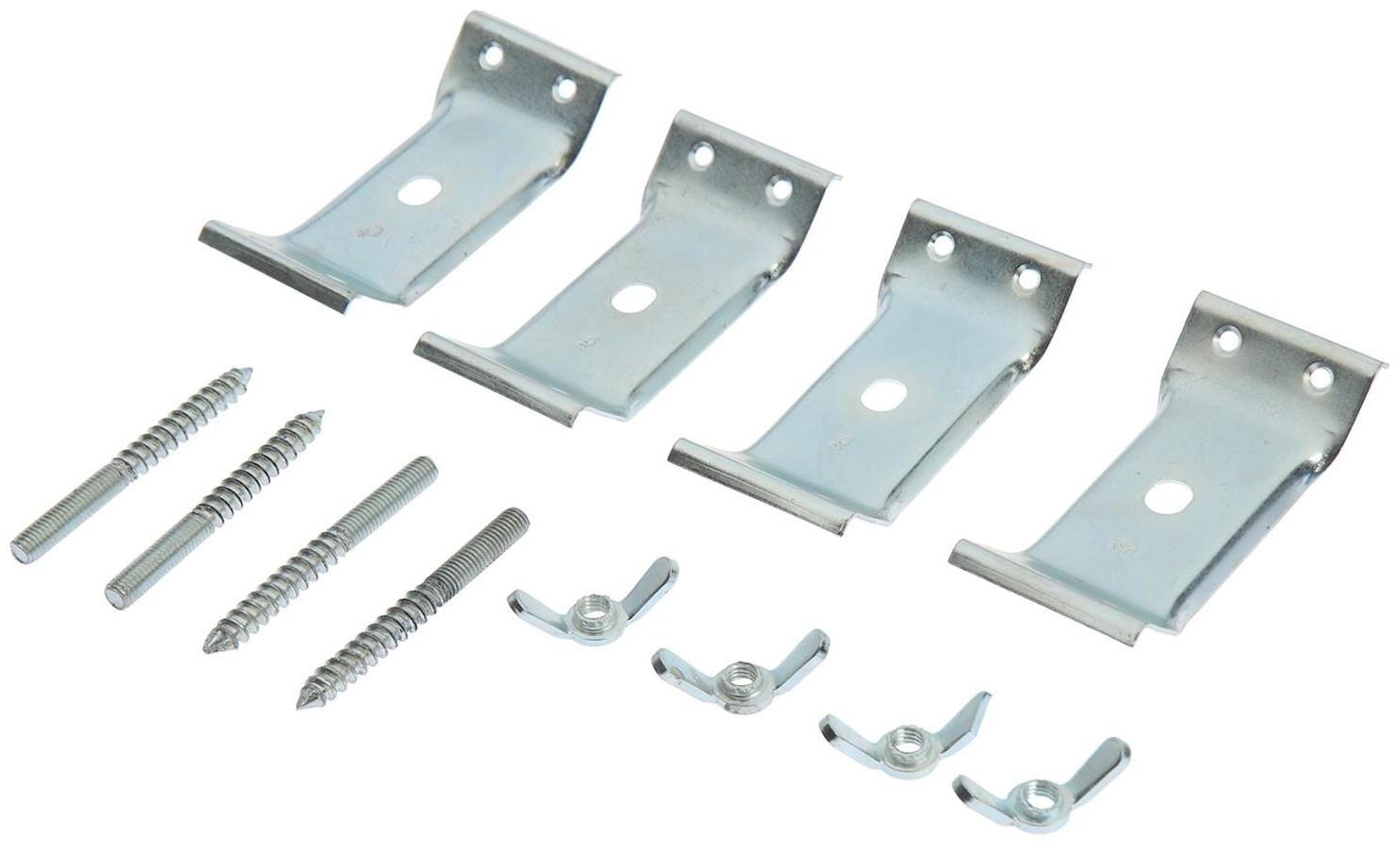 Стяжка мебельного стула, комплект 4 шт , шпилька и гайка барашковая