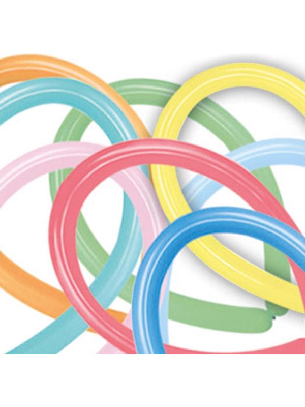 Шар для твистинга 270, пастель, набор 100 шт., МИКС