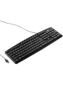 Клавиатура Ritmix RKB-141, проводная, мембранная, 116 клавиш, USB, кабель 1.3м, черная