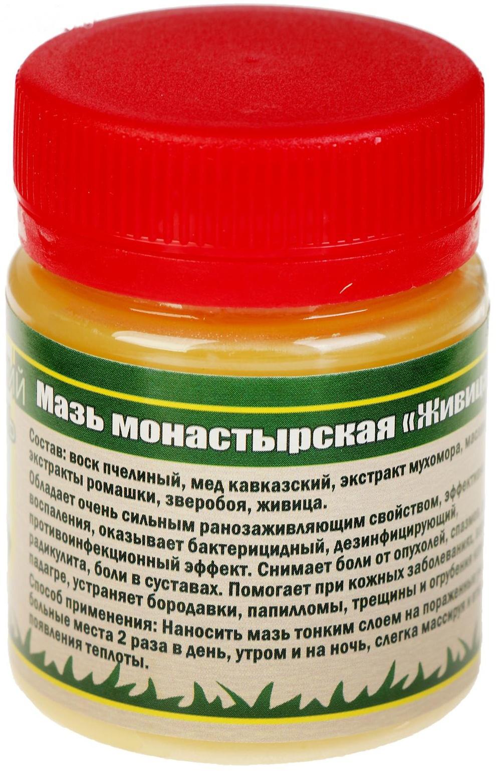 Мазь монастырская «Живица с мухомором». ранозаживляющая, 40 мл