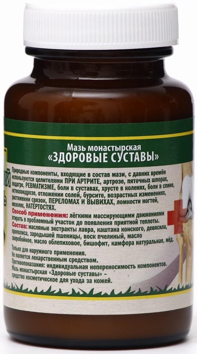 Мазь монастырская здоровые суставы, 100 мл