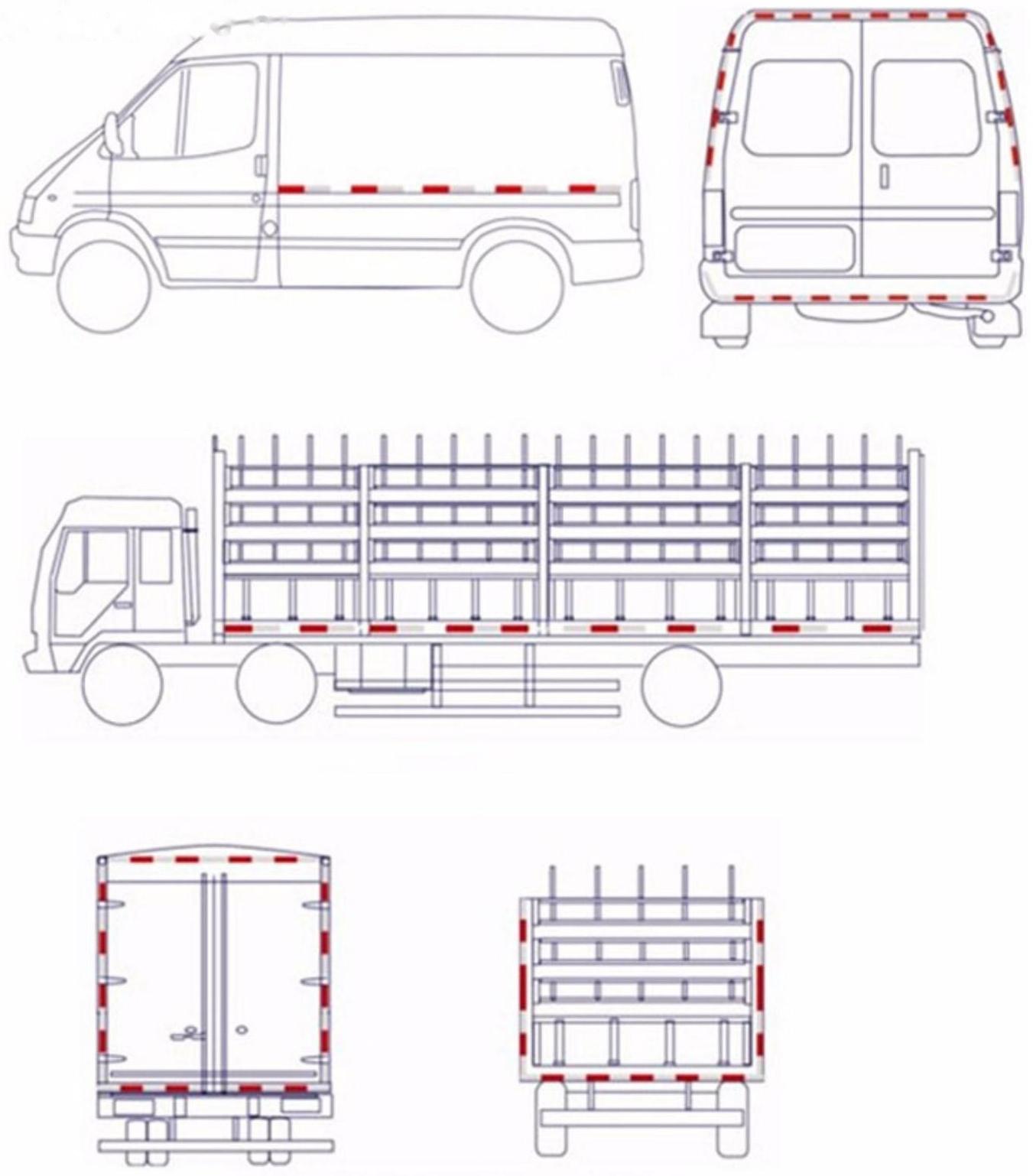 Светоотражающая лента, самоклеящаяся, красно-белая, 5 см х 25 м